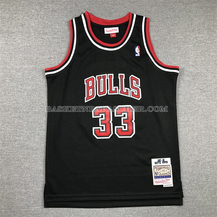 Maillot Enfant Chicago Bulls Scottie Pippen NO 33 Mitchell & Ness 1997-98 Noir